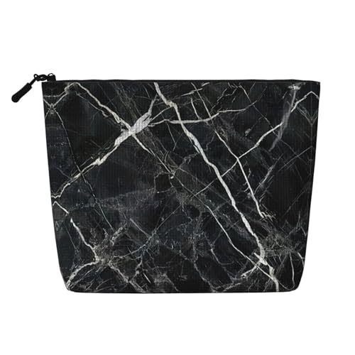 Make-up-Tasche, Reise-Kulturbeutel, Reise-Make-up-Tasche, tragbarer Make-up-Organizer für Damen, Schwarz, Schwarz , Einheitsgröße von JEJEA