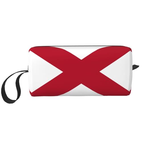 Make-up-Tasche mit Alabama-Flaggen-Aufdruck, langlebige Kosmetiktasche, Make-up, Reisetasche, unverzichtbares Geschenk für Damen und Herren, weiß, Einheitsgröße von JEJEA