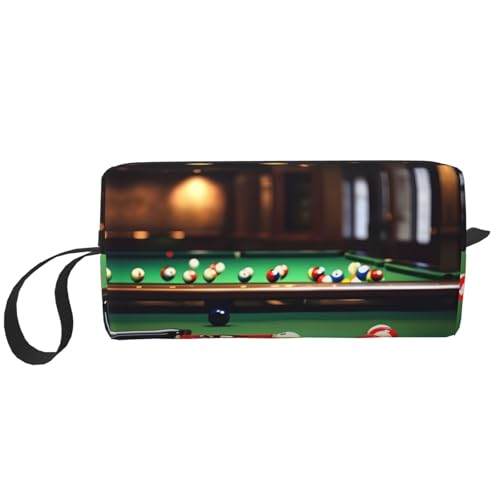 Make-up-Tasche mit Billard-Druck, langlebige Kosmetiktasche, Make-up, Reisetasche, wichtige Geschenke für Damen und Herren, weiß, Einheitsgröße von JEJEA