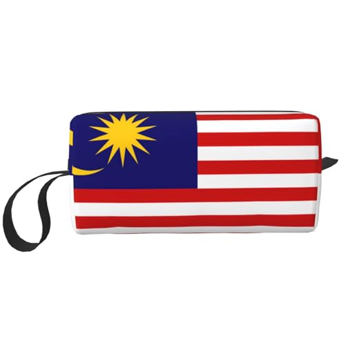 Make-up-Tasche mit Malaysia-Flaggen-Druck, langlebige Kosmetiktasche, Make-up, Reisetasche, wichtige Geschenke für Damen und Herren, weiß, Einheitsgröße von JEJEA