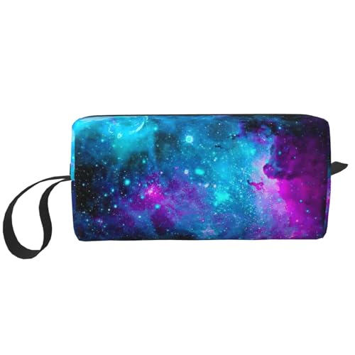 Make-up-Tasche mit Sternenhimmel-Aufdruck, strapazierfähige Kosmetiktasche, Make-up, Reisetasche, ideales Geschenk für Damen und Herren, Violett, weiß, Einheitsgröße von JEJEA
