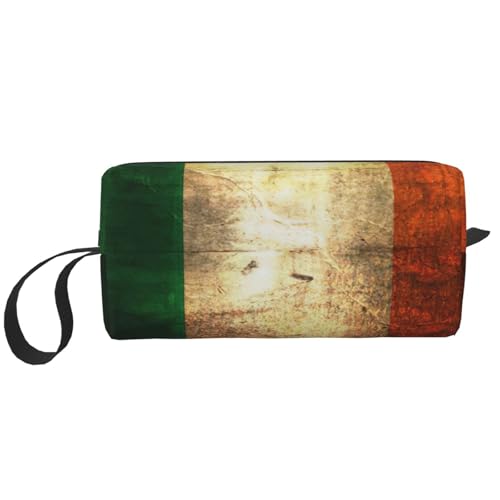 Make-up-Tasche mit irischer Flagge, langlebige Kosmetiktasche, Make-up-Reisetasche, ideales Geschenk für Damen und Herren, weiß, Einheitsgröße von JEJEA