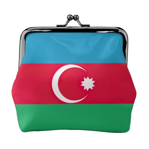 Münzgeldbörse mit Aserbaidschan-Motiv, tragbare Geldbörse aus Faserleder, Mini-Geldbörse für Damen, Schwarz , Einheitsgröße, Münztasche von JEJEA