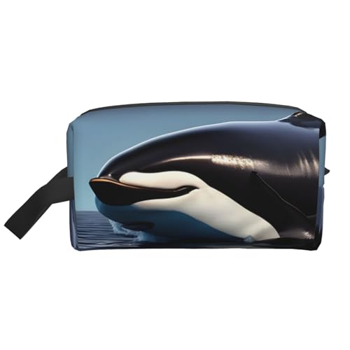 Orca Killer-Wal Druck Reise Kulturbeutel Geräumige Kapazität Kosmetiktasche für Frauen Kulturbeutel für Männer, weiß, Einheitsgröße Orca Killer-Wal Druck Reise Kulturbeutel Geräumige Kapazität Kosmetiktasche für Frauen Kulturbeutel für Männer, weiß, Einheitsgröße von JEJEA