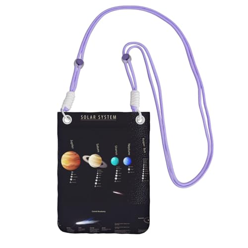 Sonnensystem Jupiter Saturn Print Crossbody Handytasche für Damen und Herren, verstellbarer Riemen, Handygeldbörse, für Reisen und Einkaufen, violett, Einheitsgröße Sonnensystem Jupiter Saturn Print Crossbody Handytasche für Damen und Herren, verstellbarer Riemen, Handygeldbörse, für Reisen und Einkaufen, violett, Einheitsgröße von JEJEA