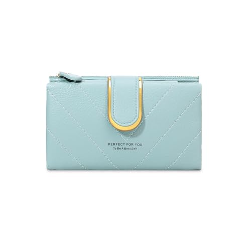JEKAVA Geldbeutel Damen Große Kapazität Elegant Portemonnaie Brieftasche Geldbörse Mittelgroß Geldbörsen PU Leder Mehreren Fächern Frauen (Blau) von JEKAVA