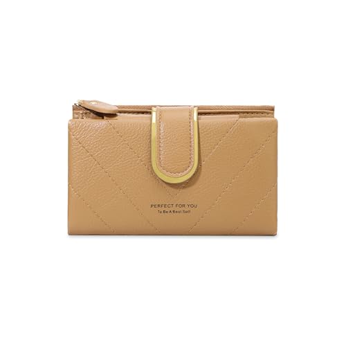 JEKAVA Geldbeutel Damen Große Kapazität Elegant Portemonnaie Brieftasche Geldbörse Mittelgroß Geldbörsen PU Leder Mehreren Fächern Frauen (Braun) von JEKAVA
