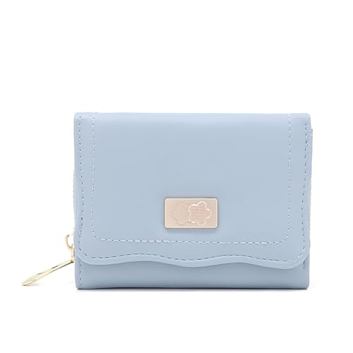 JEKAVA Geldbörse Damen Klein Elegante und Süße Geldbeutel Gross Kapazität Geldbeutel mit Münzfach Damen Geldbörsen mit Vielen Fächern für Frauen Mädchen (Blau) von JEKAVA