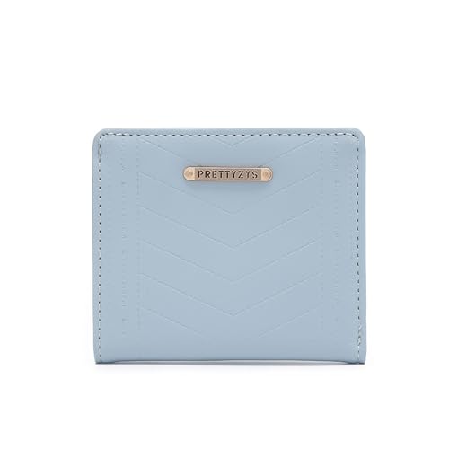 JEKAVA Geldbörse Damen klein Geldbeutel Leder Geldbörse Münzfach Damen Mini Portemonnaie Damen Blockierung und 7 Kartenfächern (Blau) von JEKAVA