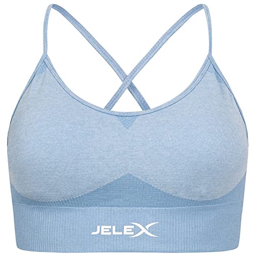 JELEX Angelina Damen Fitness Sport-BH (XL, Blau) von JELEX