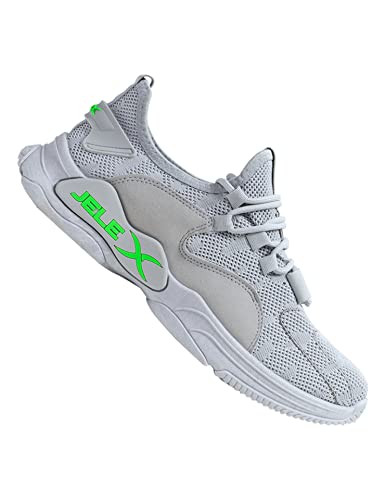 JELEX Performance Herren Sneaker, Sportschuhe mit Mesh-Obermaterial und Rutschfester Sohle. (Grau, eu_Footwear_Size_System, Adult, Numeric, medium, Numeric_40) von JELEX