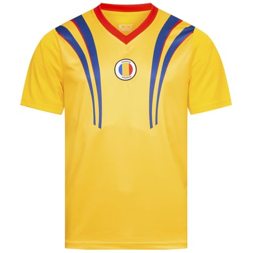 JELEX Retro History Herren Trikot | mit eingesticktem Logo & Kurzarm | Nostalgie-Design für Fußballfans | ideal für Sammler (DE/NL/SE/PL, Alphanumerisch, L, Regular, Regular, Rumänien) von JELEX