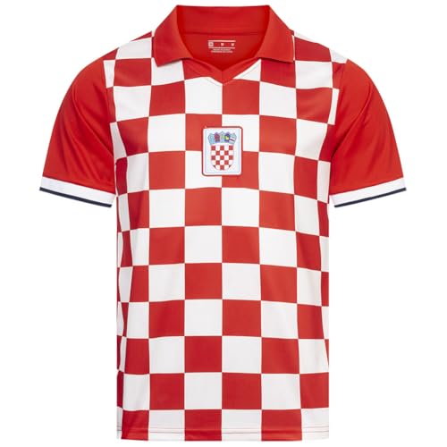 JELEX Retro History Herren Trikot | mit eingesticktem Logo & Kurzarm | Nostalgie-Design für Fußballfans | ideal für Sammler (DE/NL/SE/PL, Alphanumerisch, S, Regular, Regular, Kroatien) von JELEX