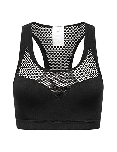 JELEX Sportstyle Damen Fitness Sport BH (XS, Schwarz) von JELEX