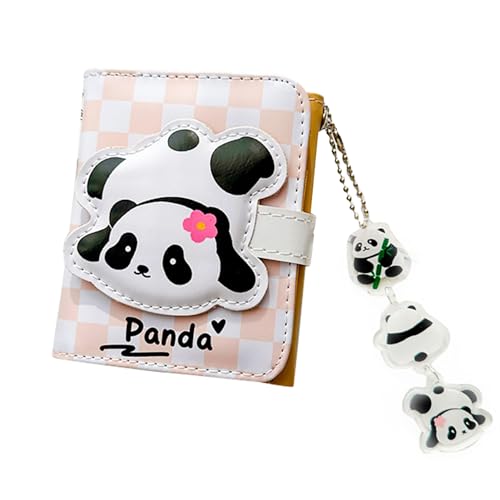 JELLYEA Kawaii Bear Wallet Cute Cartoon Card Holder Girls Coin Purse Anime Key Bag Card Case Front Pocket Wallet, Panda Weiß, Kawaii von JELLYEA