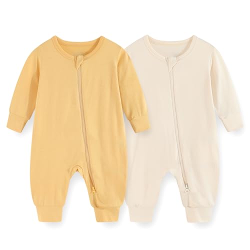 JELYLOVE Unisex Langarm Baby Jungen Mädchen Spieler 0-24 Monate 95% Rayon aus Bambus 5% Elasthan Neugeborene Bekleidung von JELYLOVE