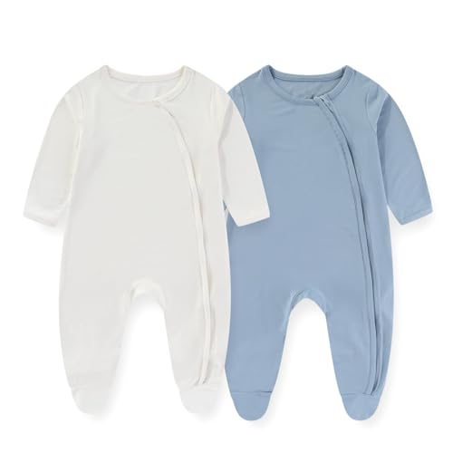 JELYLOVE Unisex Langarm Baby Jungen Mädchen Strampler 0-12 Monate 95% Rayon aus Bambus 5% Elasthan Neugeborene Bekleidung von JELYLOVE