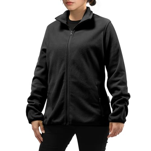 JEMIDI Frauen Fleece Jacke - Damen Fleecejacke Full-Zip - 100% Polyester - Sweatjacke Strickjacke für Frauen - Übergangsjacke - Verschiedene Größen und Farben von JEMIDI