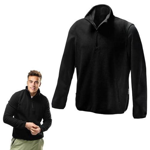 JEMIDI Herren Fleece Jacke - Männer Fleecejacke Half-Zip - 100% Polyester - Sweatjacke Strickjacke für Herren - Übergangsjacke - Verschiedene Größen und Farben von JEMIDI