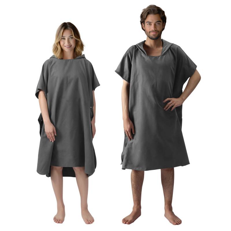 JEMIDI Bademantel Mikrofaser Bademantel Poncho für Damen und Herren Leichter dünner, Polyester von JEMIDI