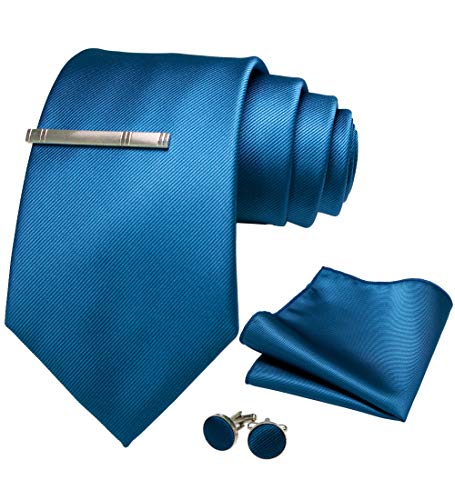 JEMYGINS 9cm Breit Extra lang Krawatte Herren Blauer See in Seide Geeigneter Hochzeit Fest und Einstecktuch Krawattenklammer Set(15) JEMYGINS 9cm Breit Extra lang Krawatte Herren Blauer See in Seide Geeigneter Hochzeit Fest und Einstecktuch Krawattenklammer Set(15) von JEMYGINS