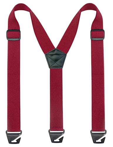 JEMYGINS Herren Arbeitshosenträger Outdoor Hosenträger Y-Typ längenverstellbar Rotwein JEMYGINS Herren Arbeitshosenträger Outdoor Hosenträger Y-Typ längenverstellbar Rotwein von JEMYGINS
