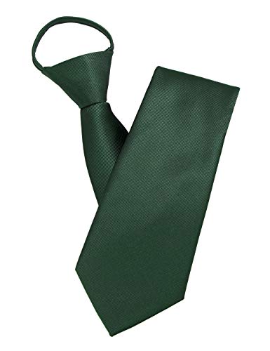 JEMYGINS Herren-Krawatte mit Reißverschluss – ein eleganter Look in wenigen Sekunden, dunkelgrün von JEMYGINS