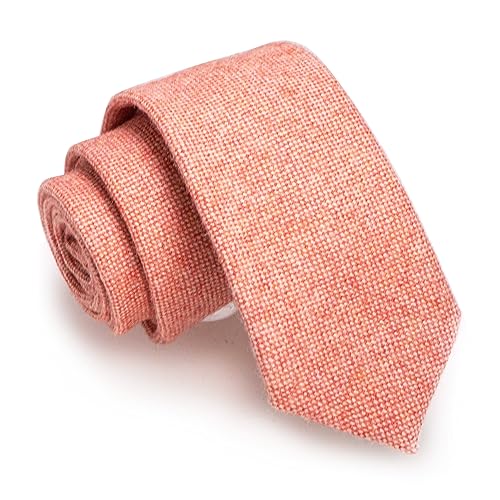 JEMYGINS Herren Schmale Krawatte aus Wolle 6CM - Modische Herren Wolle Krawatte in Schmalem Design mit klassischem Stil,Rosa JEMYGINS Herren Schmale Krawatte aus Wolle 6CM - Modische Herren Wolle Krawatte in Schmalem Design mit klassischem Stil,Rosa von JEMYGINS
