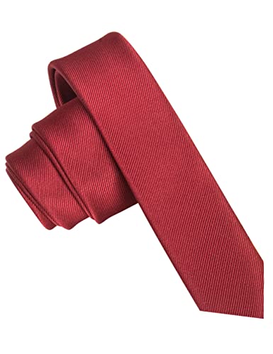 JEMYGINS Krawatte für Herren, schmal, Seide, 4 cm Gr. Medium, Vieux Rouge von JEMYGINS