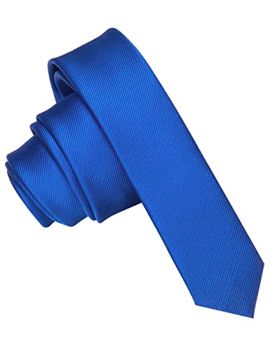 JEMYGINS Krawatte für Herren, schmal, Seide, 4 cm Gr. Medium, blau von JEMYGINS