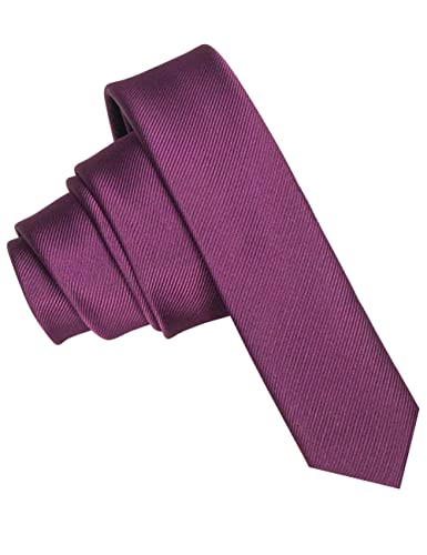 JEMYGINS Krawatte für Herren, schmal, Seide, 4 cm Gr. Medium, violett von JEMYGINS