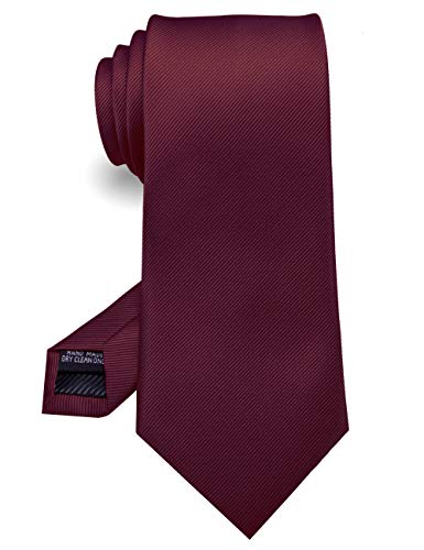 JEMYGINS Maroon Handgenähte Krawatte for Herren - Arbeit.Party.Vatertag(2) von JEMYGINS