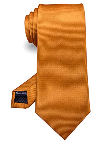 JEMYGINS Orange Handgenähte Krawatte for Herren - Arbeit.Party.Vatertag(11) von JEMYGINS