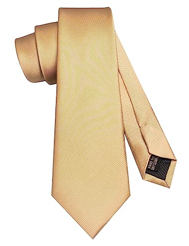 JEMYGINS Schmale Einfarbige Herren krawatte mit einer Vielfalt an Farben - 7cm Champagner Gold von JEMYGINS