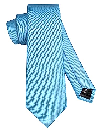 JEMYGINS Schmale Einfarbige Herren krawatte mit einer Vielfalt an Farben - 7cm hellblau von JEMYGINS