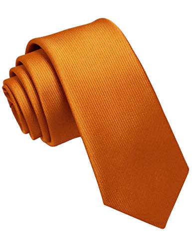 JEMYGINS Schmale Herren Orange Krawatte einfarbig in verschiedenen Farben 6cm (8) von JEMYGINS