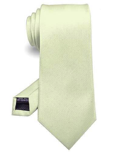 JEMYGINS milchig weiß Handgenähte Krawatte for Herren - Arbeit,Party,Vatertag(9) von JEMYGINS