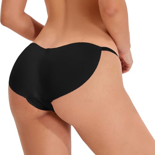 JENCVNL Damen Butt Lifter Damen Po Push Up Unterhose Hüft Enhancer Höschen Nahtlose Hip Enhancer Shapewear Unterwäsche (DE/NL/SE/PL, Alphanumerisch, XL, Regular, Regular, Schwarz) von JENCVNL