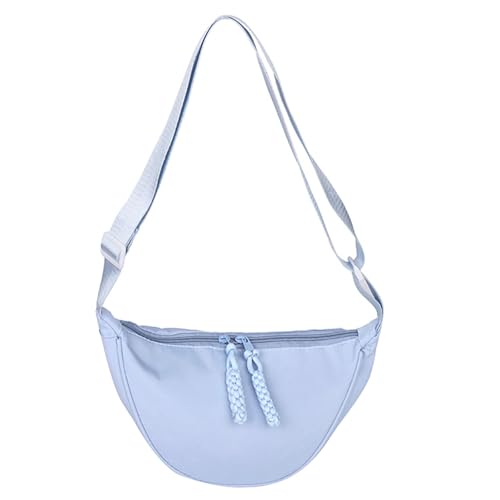 JENCVNL Damen Halbmond Tasche Nylon Crossbody Bag Damen Crossbody Moon Bag Crossbody Bag Halbmond Schultertasche mit verstellbarer Schultergurt (Blau-Stil#2) von JENCVNL