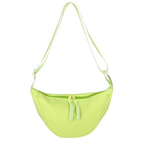 JENCVNL Damen Halbmond Tasche Nylon Crossbody Bag Damen Crossbody Moon Bag Crossbody Bag Halbmond Schultertasche mit verstellbarer Schultergurt (Grün-Stil#2) von JENCVNL