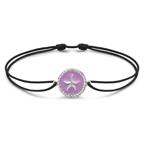 JENDEAR SHINE Fußkettchen für Damen 925er Sterlingsilber Seestern Fußkettchen, Verstellbare Handgemachte Seilkette, Sommer Strand Knöchelschmuck von JENDEAR SHINE