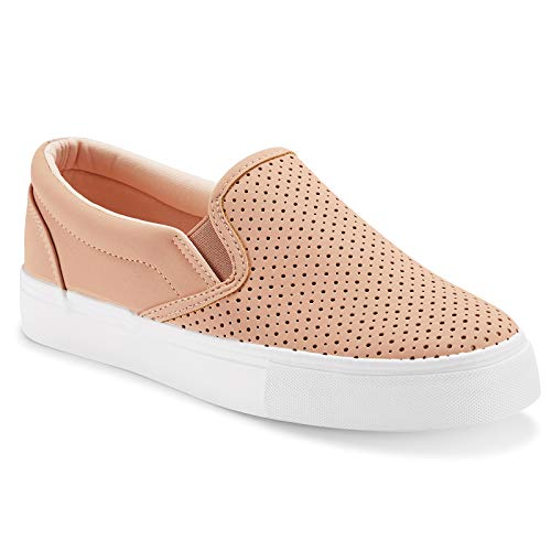 JENN ARDOR Damen-Sneaker zum Reinschlüpfen, perforiert/gesteppt, Freizeitschuhe, modische Wanderschuhe, Pink06, 36.5 EU von JENN ARDOR
