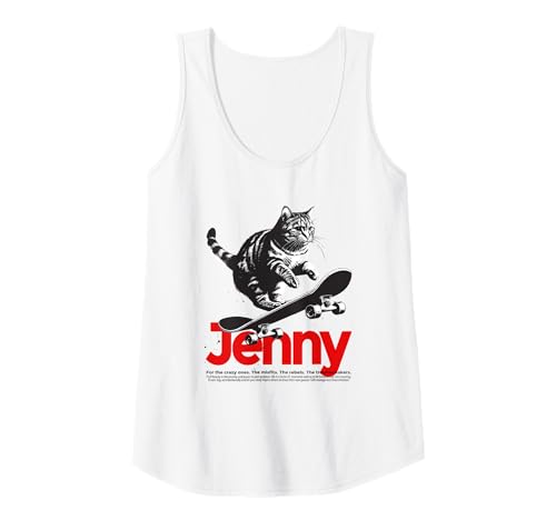 Damen JENNY - Schöner Mädchen Name mit Katze & Skateboard Tank Top Damen JENNY - Schöner Mädchen Name mit Katze & Skateboard Tank Top von JENNY Tochter Enkel Geburtstag Geschenkideen