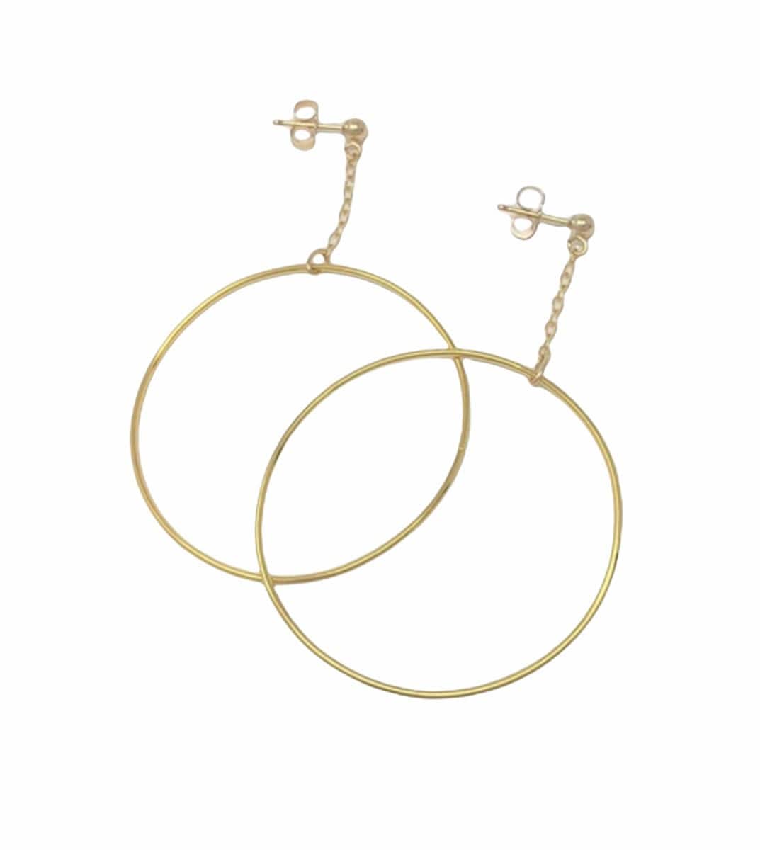 Ball Post Mit Hängenden Hoop Gold Fill Ohrring von JENNYandJUDE