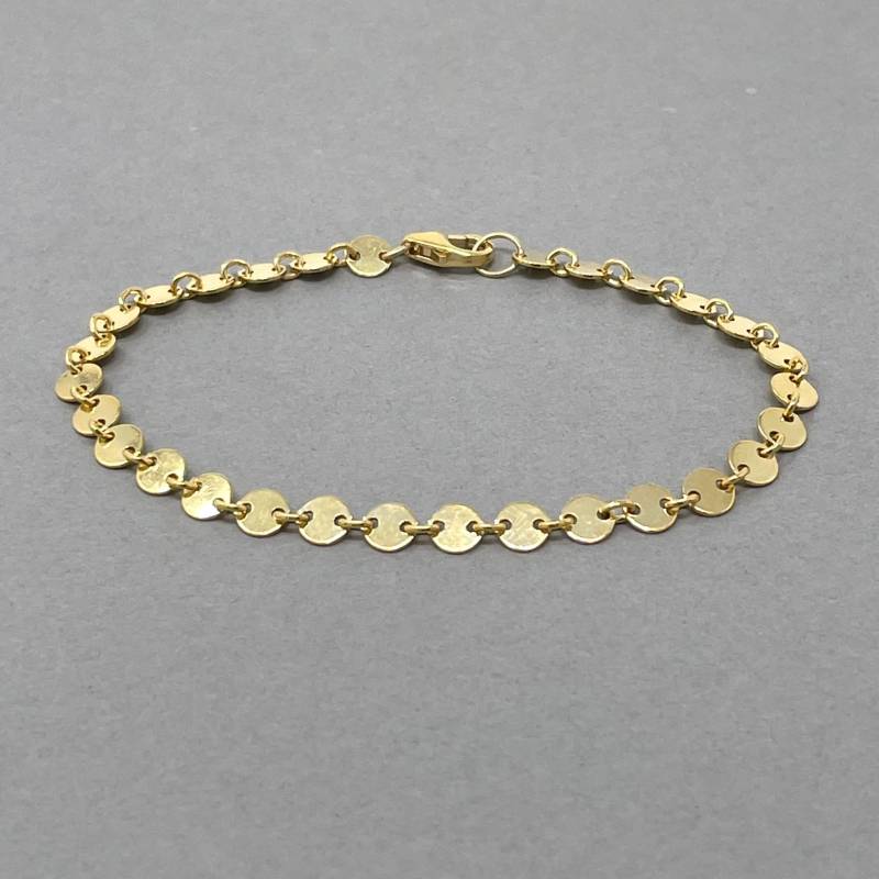 Circle Disc Link Armband Auch in Sterling Silber Und Rosegold Fill Circle Disc Link Armband Auch in Sterling Silber Und Rosegold Fill von JENNYandJUDE