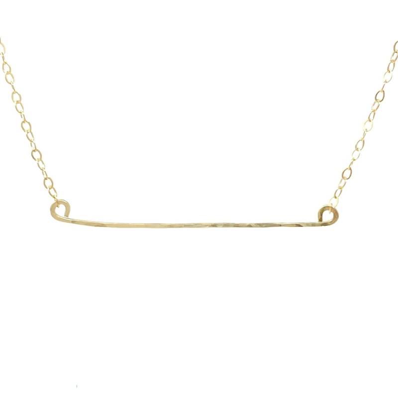 Gehämmerte Horizontale Stabkette - 14K Gold Fill, Rosegold Fill Oder Sterlingsilber Zierliche Texturierte Geschenk Für Sie Gehämmerte Horizontale Stabkette - 14K Gold Fill, Rosegold Fill Oder Sterlingsilber Zierliche Texturierte Geschenk Für Sie von JENNYandJUDE