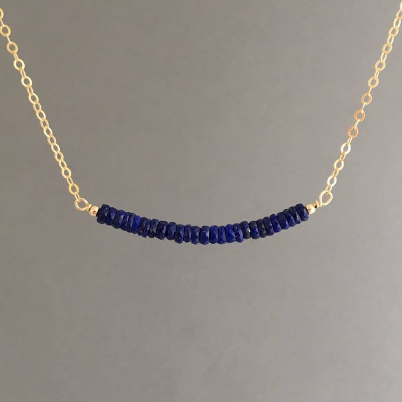 Lapislazuli Perlen Halskette Gold, Rose Gold Oder Silber von JENNYandJUDE