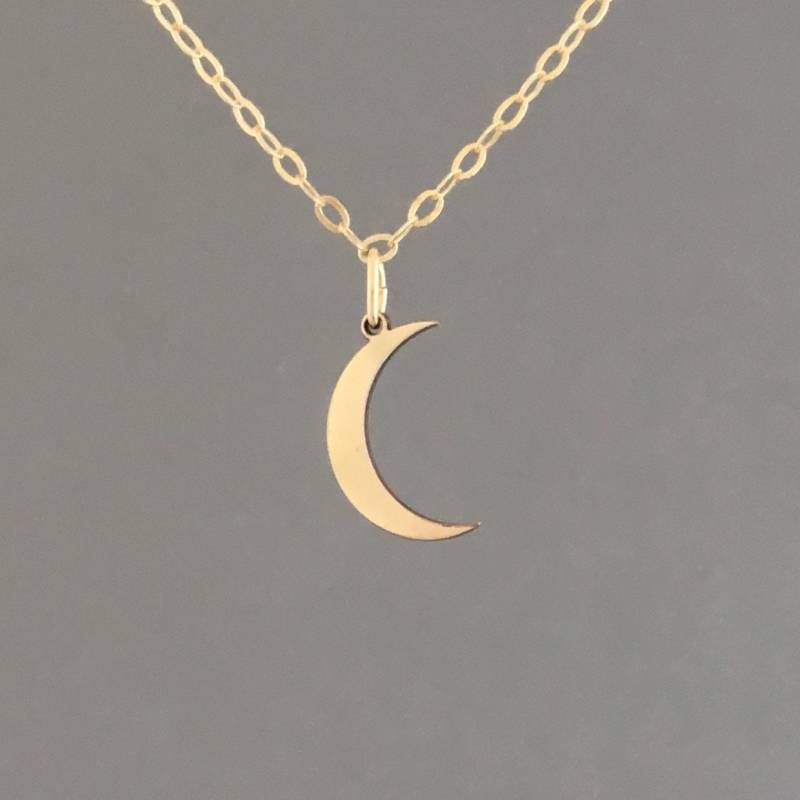 Zierliche Halbmond Gold Kette Auch in Silber Und Roségold - Custom Handmade Mond Halskette Zierliche Halbmond Gold Kette Auch in Silber Und Roségold - Custom Handmade Mond Halskette von JENNYandJUDE