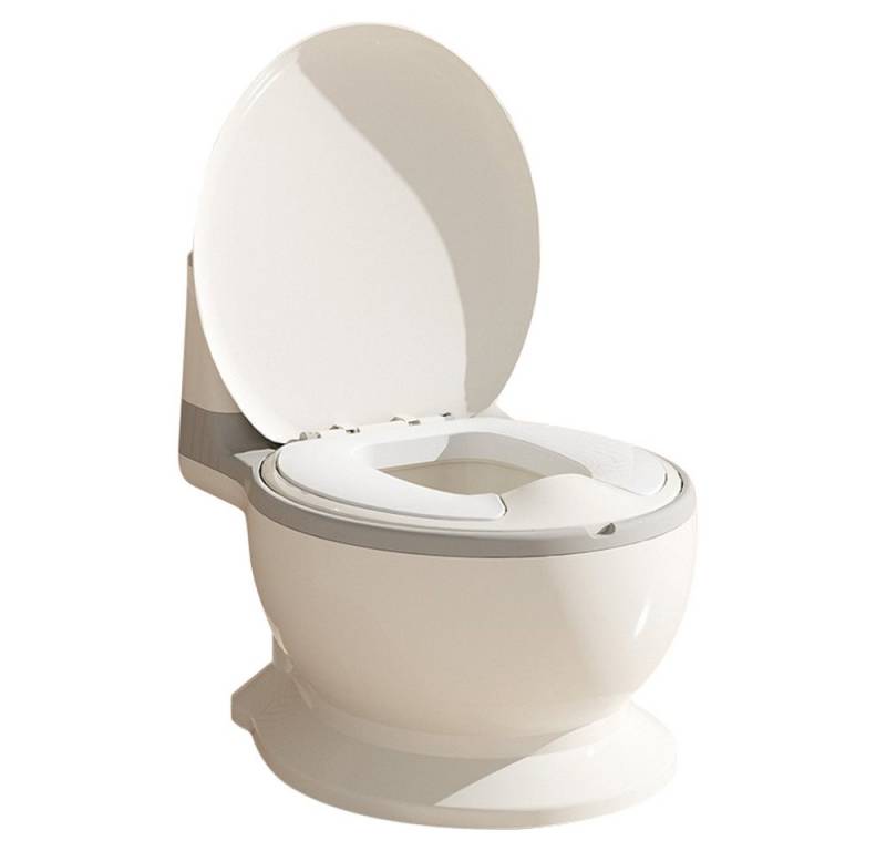 JEOBEST Toilettentrainer Töpfchen für Kinder mit Spülsound und Toilettenpapierhalter, Spritzschutz Simulation Töpfchentraining für Kleinkinder ab 1-3 von JEOBEST