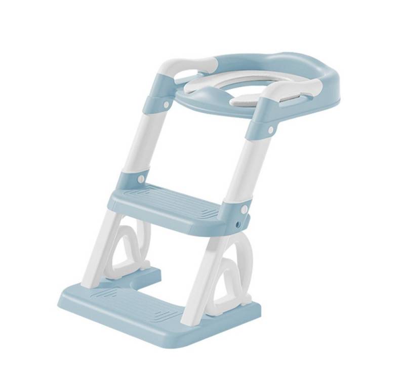 JEOBEST Toilettentrainer Toilettensitz Kinder mit Treppe, Faltbarer Kinder Toiletten Trainer, (Toilettensitz 2 in 1, Tritthocker, Rutschfestes)mit Gepolstertem Sitz von JEOBEST